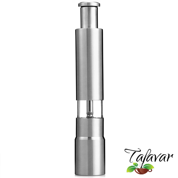 Thumb Push Button Pepper Grinder Stainless Steel Sea Salt Spices Mill Press  Grinding Tool External Spring