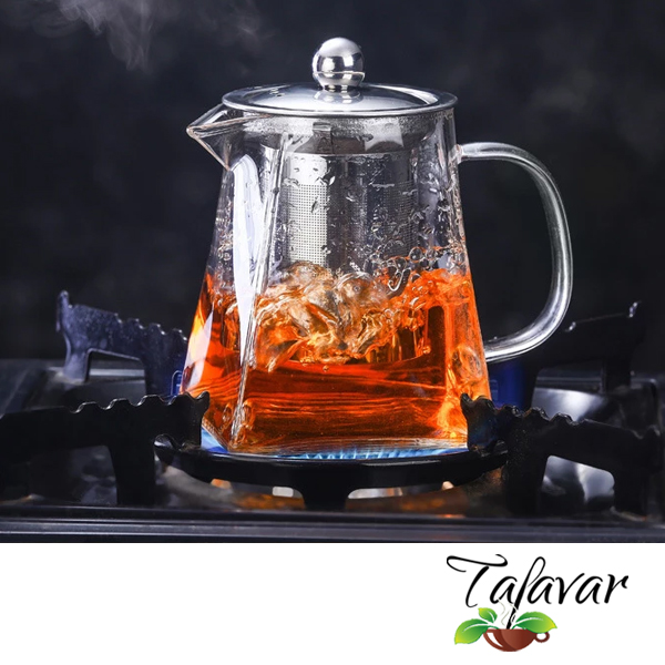 Glass Teapot Heat Resistant Tea pot with Stainless Steel Tea