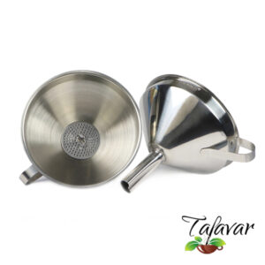 Funnel, Stainless Steel With Strainer